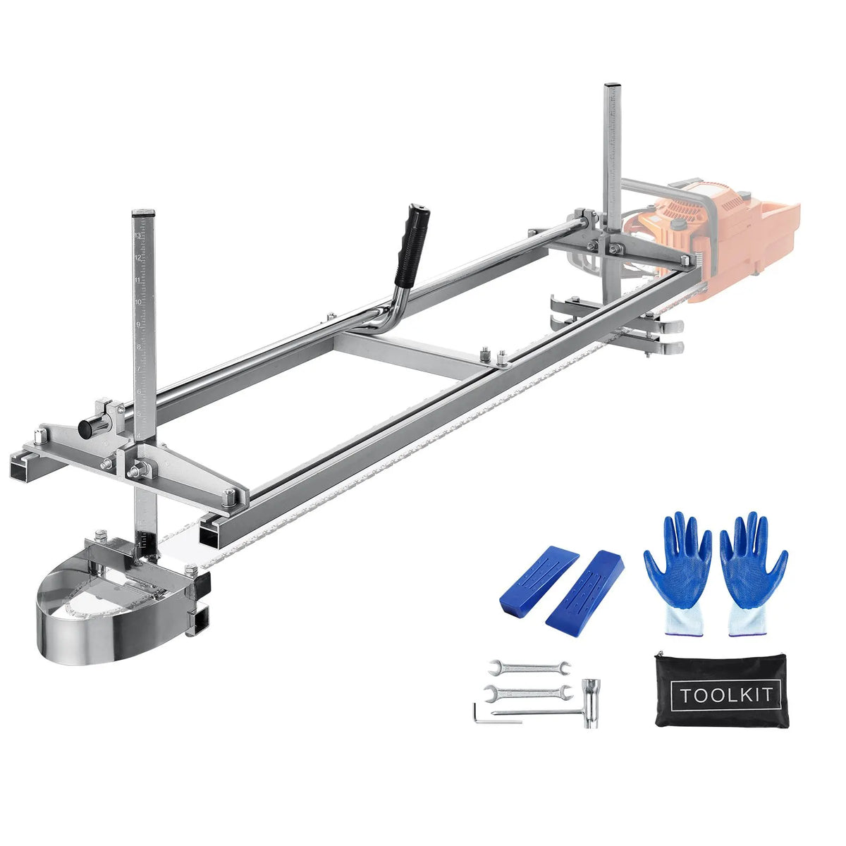 Chainsaw Mill, Portable Sawmill 14"-48" Guide Bar, Galvanized Steel Chainsaw Planking Mill with 0.2"-11.81" Cutting Thickness, Wood Lumber Cross Cutting Saw Mill for Builders and Woodworkers - Image 9