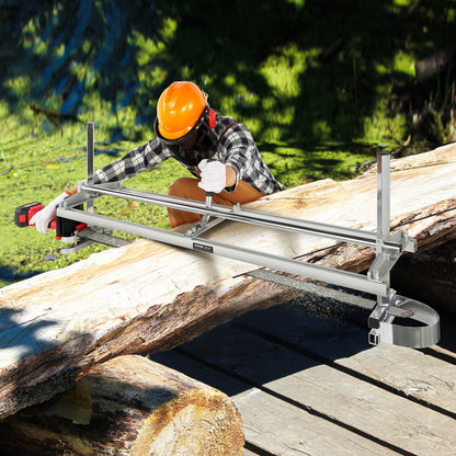 Chainsaw Mill, Portable Sawmill 14"-48" Guide Bar, Galvanized Steel Chainsaw Planking Mill with 0.2"-11.81" Cutting Thickness, Wood Lumber Cross Cutting Saw Mill for Builders and Woodworkers - Image 8