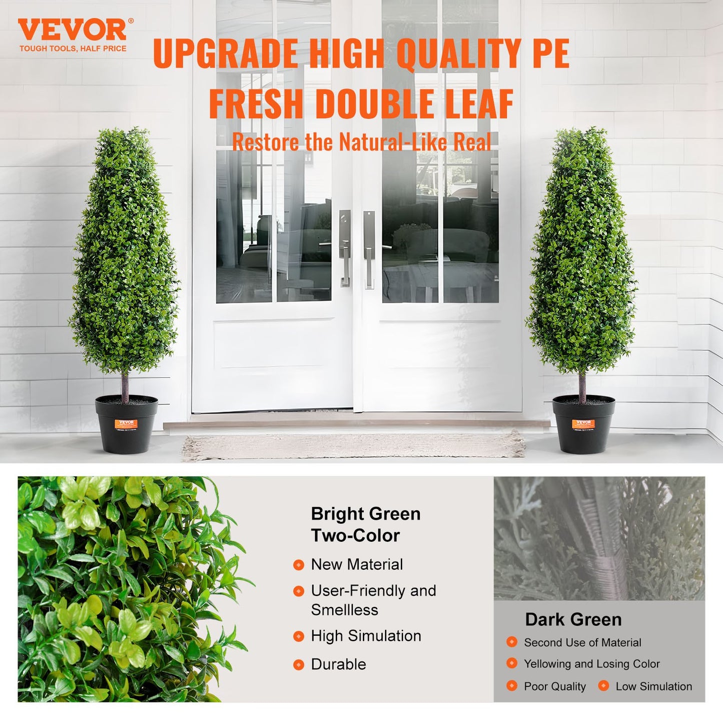2 Pack 91.4cm Artificial Boxwood Topiary Tree Faux Plant UV Decor In/Outdoor - Image 2