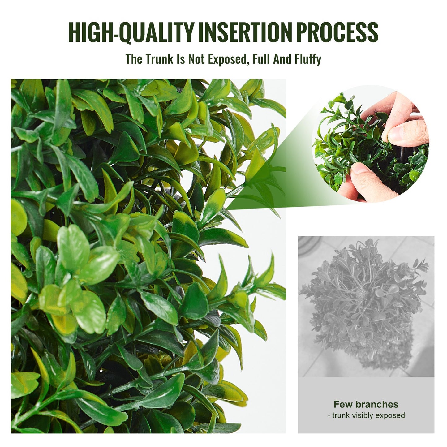 2 Pack 91.4cm Artificial Boxwood Topiary Tree Faux Plant UV Decor In/Outdoor - Image 5