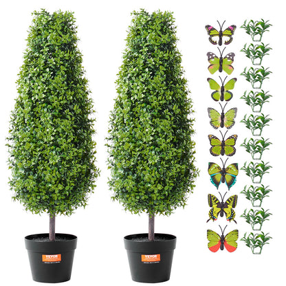 2 Pack 91.4cm Artificial Boxwood Topiary Tree Faux Plant UV Decor In/Outdoor - Image 9