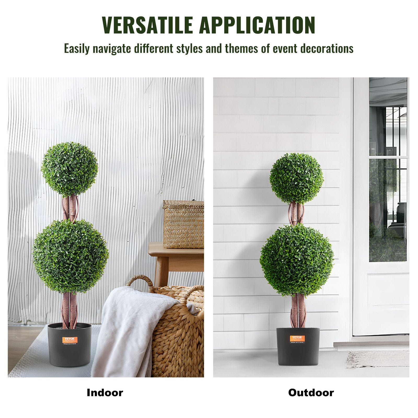 2 Pack 91.4cm Artificial Boxwood Topiary Tree Faux Plant UV Decor In/Outdoor - Image 6