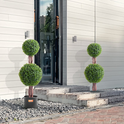 2 Pack 91.4cm Artificial Boxwood Topiary Tree Faux Plant UV Decor In/Outdoor - Image 8