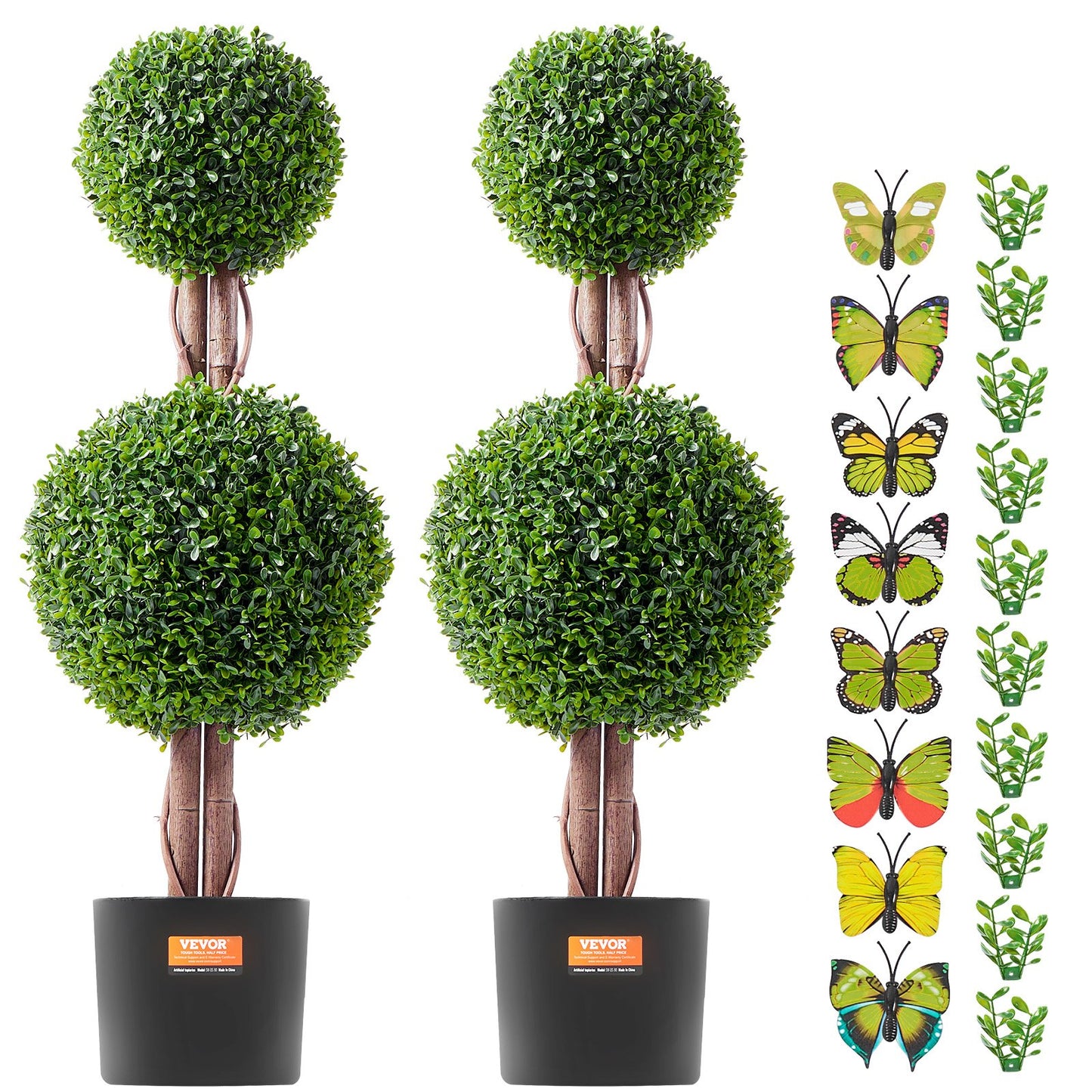 2 Pack 91.4cm Artificial Boxwood Topiary Tree Faux Plant UV Decor In/Outdoor - Image 9
