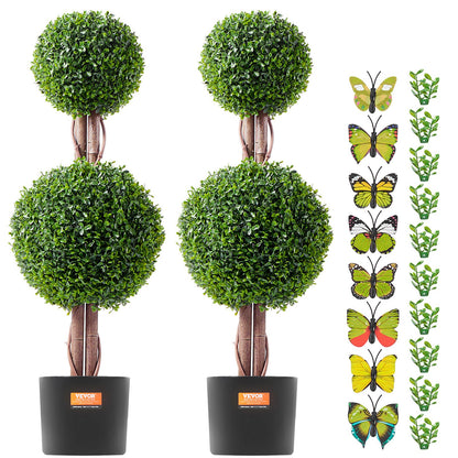 2 Pack 91.4cm Artificial Boxwood Topiary Tree Faux Plant UV Decor In/Outdoor - Image 9