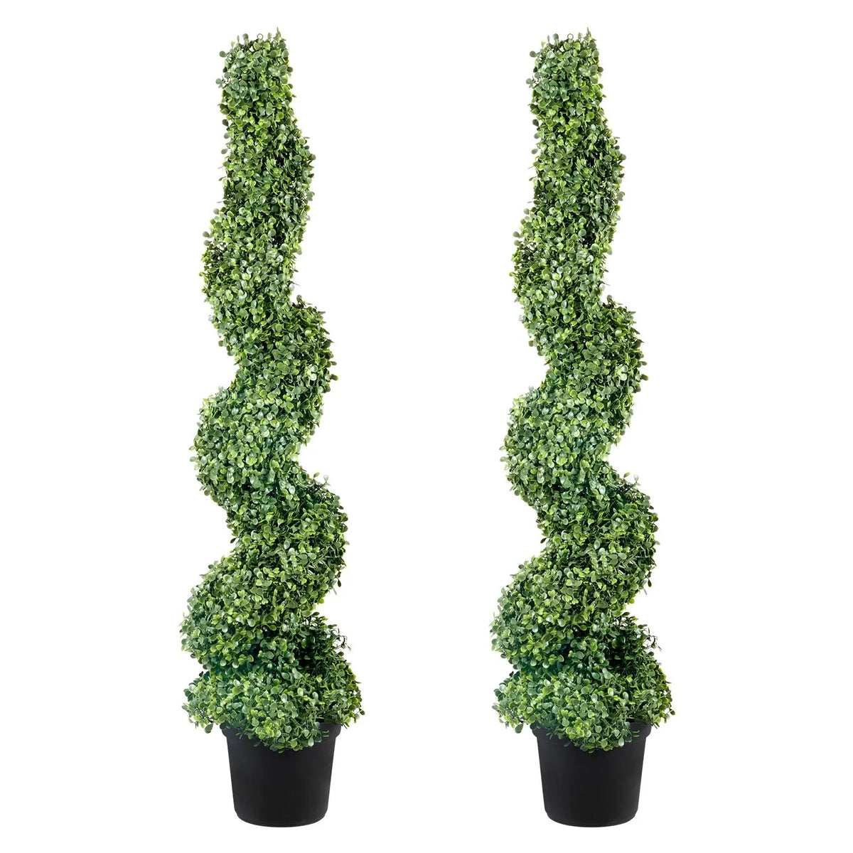 Artificial Topiaries Boxwood Trees, 10cm Tall (2 Pieces) Faux Topiary Plant Outdoor, All-year Green Feaux Plant w/ Replaceable Leaves for Decorative Indoor/Outdoor/Garden - Image 9