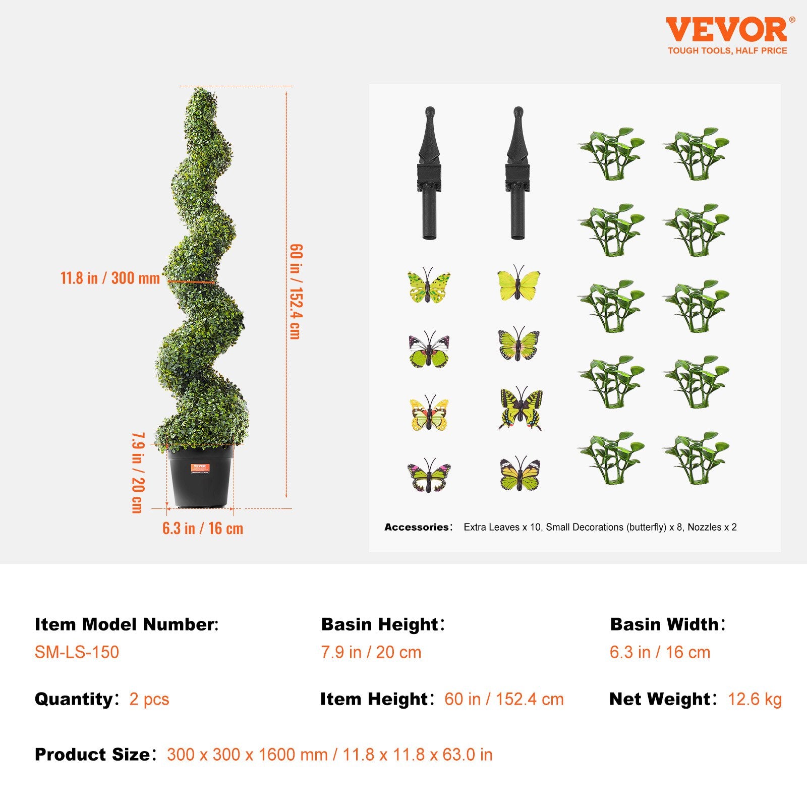 2 Pack 152.4cm Artificial Boxwood Topiary Tree Faux Plant UV Decor In/Outdoor - Image 7
