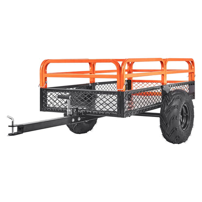 Heavy Duty Steel ATV Dump Trailer, 1500-Pound Load Capacity 15 Cubic Feet, Tow Behind Dump Cart Garden Trailer, with Removable Sides and 2 Tires, for Mowers, Tractors, ATV, UTV - Image 9