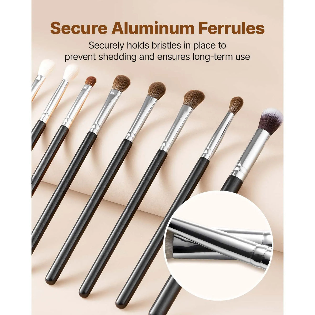 34-Piece Makeup Brush Set, Professional Brushes Kit for Foundation Blending Eyeshadow Concealer Blush - with Soft Bristles, Ergonomic Wood Handle, Travel-Friendly Case Included - Image 4