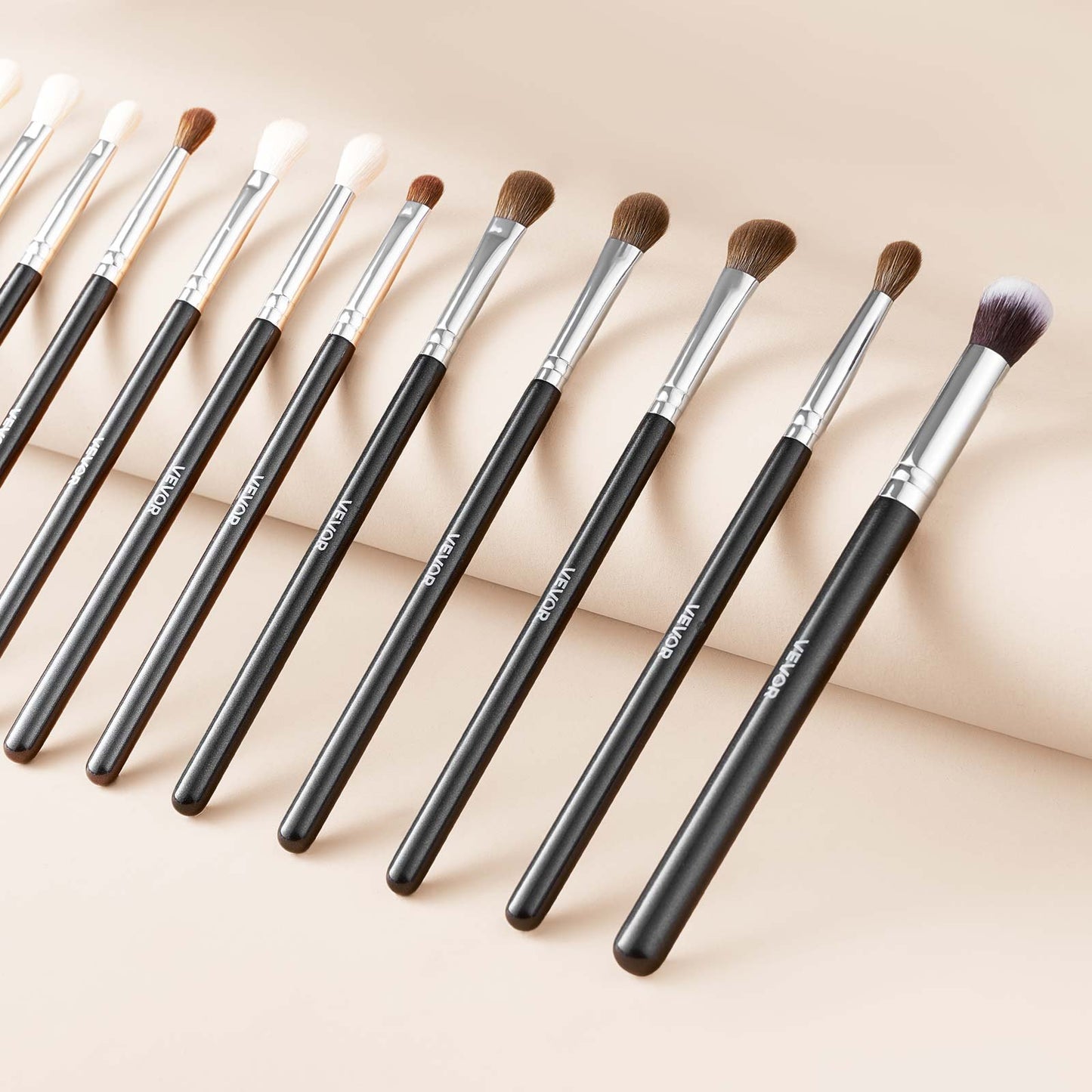 34-Piece Makeup Brush Set, Professional Brushes Kit for Foundation Blending Eyeshadow Concealer Blush - with Soft Bristles, Ergonomic Wood Handle, Travel-Friendly Case Included - Image 8