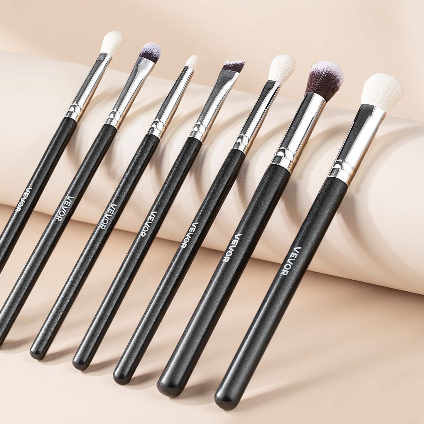 15-Piece Makeup Brush Set for Foundation Blending Eyeshadow, Professional Vegan Brushes with Soft Synthetic Bristles, Ergonomic Wood Handle & Aluminum Ferrule, Portable and Travel-Friendly - Image 8