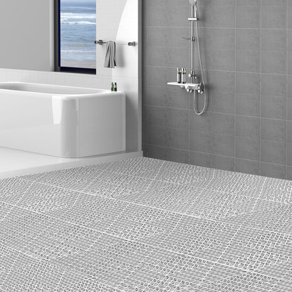 Modular Interlocking Cushion, 55 Pack 30 x 30 cm Splicing Drainage Mats, Soft PVC Interlocking Drainage Floor Tiles, Non-Slip Drainage Holes for Restroom, Bathroom, Kitchen, Pool, Wet Area, Gray - Image 8