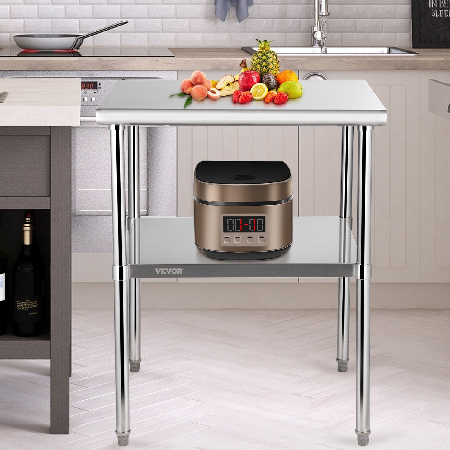 Stainless Steel Work Prep Table Commercial Food Prep Table 30x30x36in - Image 8