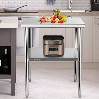 Stainless Steel Work Prep Table Commercial Food Prep Table 30x30x36in - Image 8