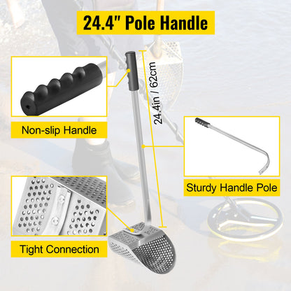 Metal Detector Sand Scoop Metal Detecting Hunting Scoop w/ Steel Handle - Image 4