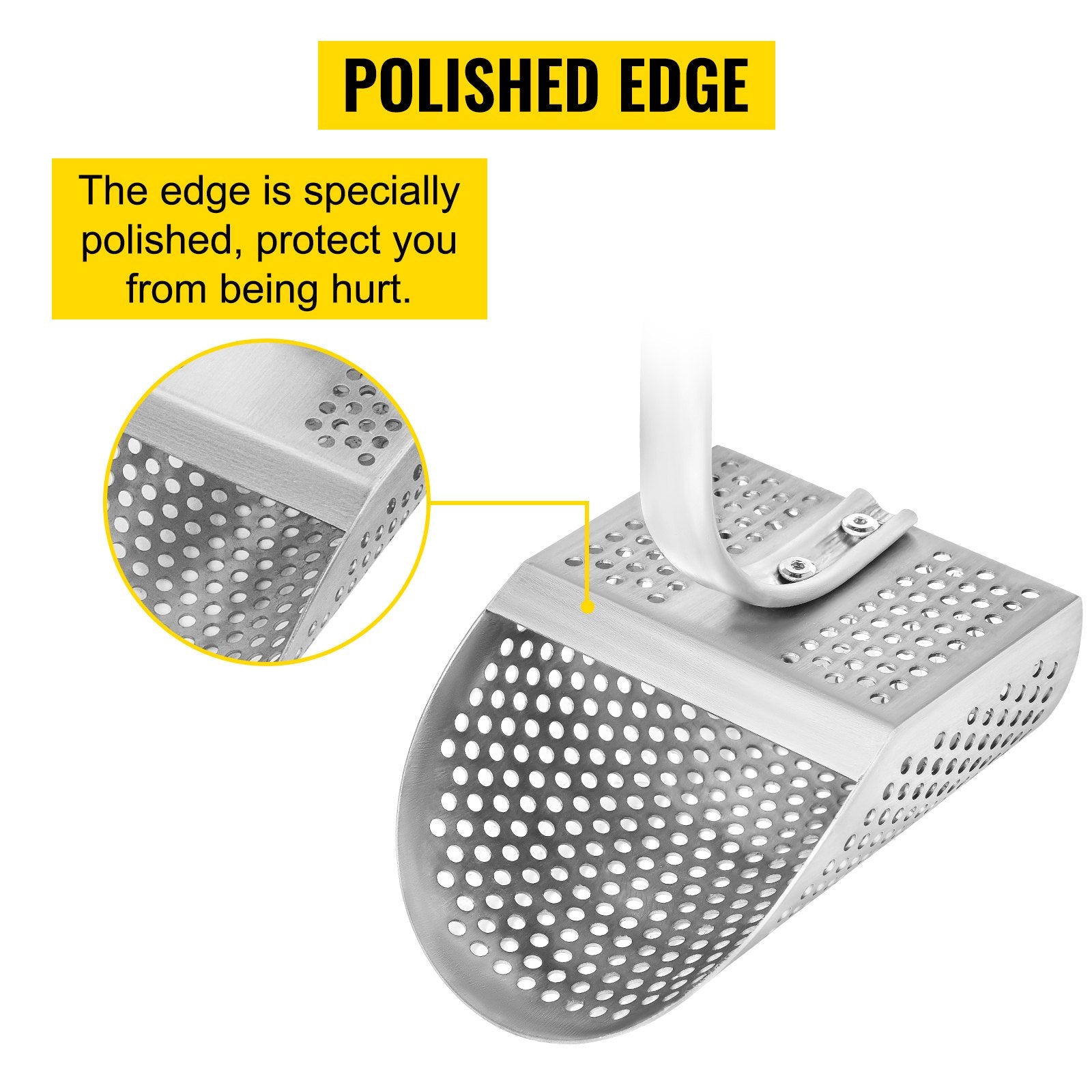 Metal Detector Sand Scoop Metal Detecting Hunting Scoop w/ Steel Handle - Image 6