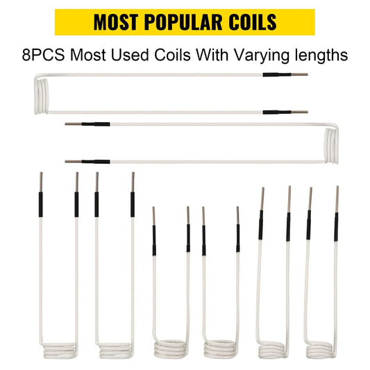 Induction Heater Coil Kit Induction Coils 8PCS For Removing Rusty Bolts - Image 2