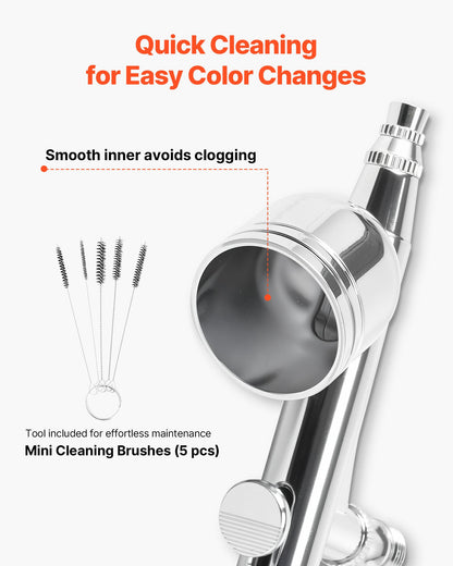 Airbrush Kit, 1/6 HP, Air Brush Kit with Air Compressor, 3 Dual-Action Professional Airbrushes with 3 Tips, Hose, Acrylic Paint, 2 Fans, Low Noise, for Cake Decorating, Model Painting, Nail Art - Image 6