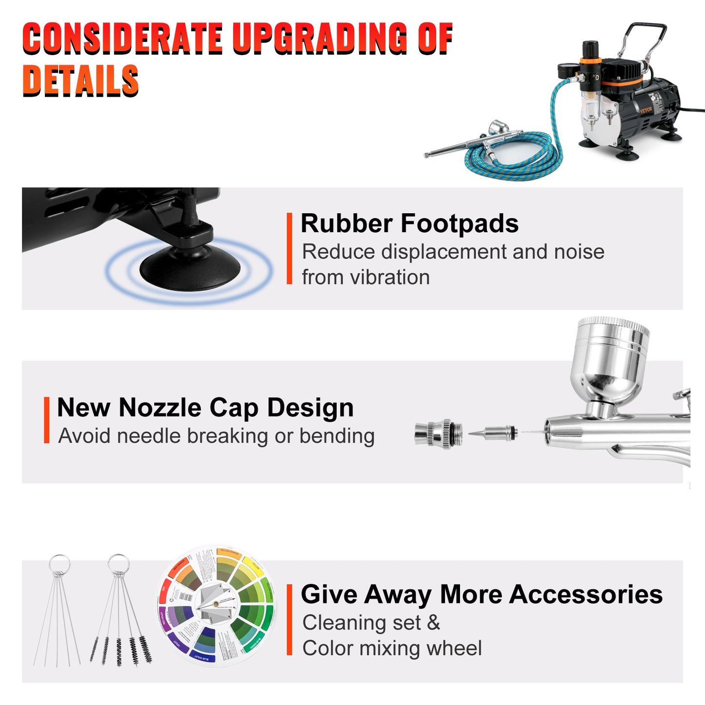 Airbrush Kit Dual-action Airbrush Compressor Art Nail Tattoo Makeup Model - Image 3