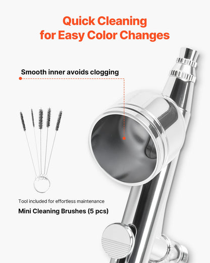 Airbrush Kit Air Brush Kit 1/6 HP Air Compressor 1 Airbrush 3 Tips Paint - Image 6