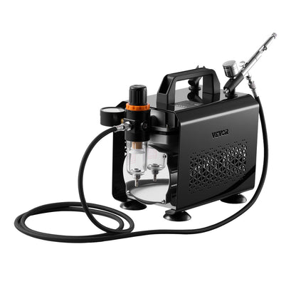Airbrush Kit Air Brush Kit 1/6 HP Air Compressor 1 Airbrush 3 Tips Paint - Image 9