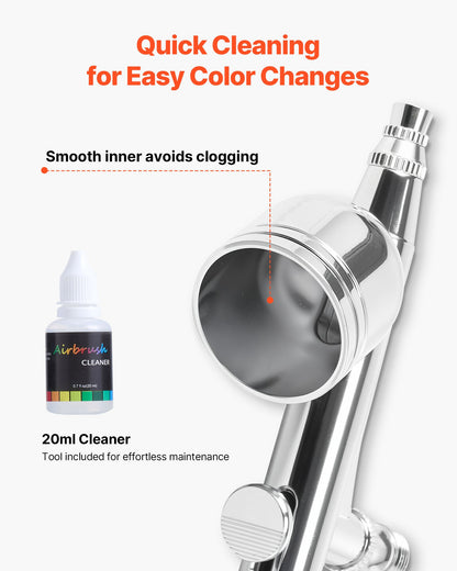 Airbrush Kit Air Brush Kit 1/6 HP Air Compressor Tank 1 Airbrush 3 Tips - Image 6