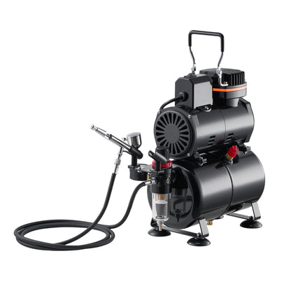 Airbrush Kit Air Brush Kit 1/6 HP Air Compressor Tank 1 Airbrush 3 Tips - Image 9