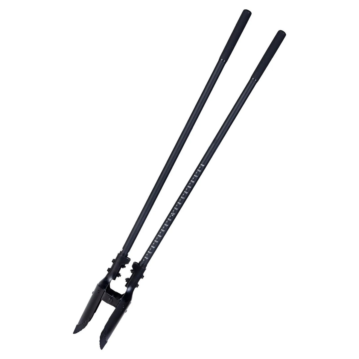 Post Hole Digger, Heavy Duty Post Hole Digger with Fiberglass Handle, Manual Hole Digger with Scale Markings and Metal Blade, Post Hole Digger Tool for Digging Gardening and Outdoors, 1460 mm