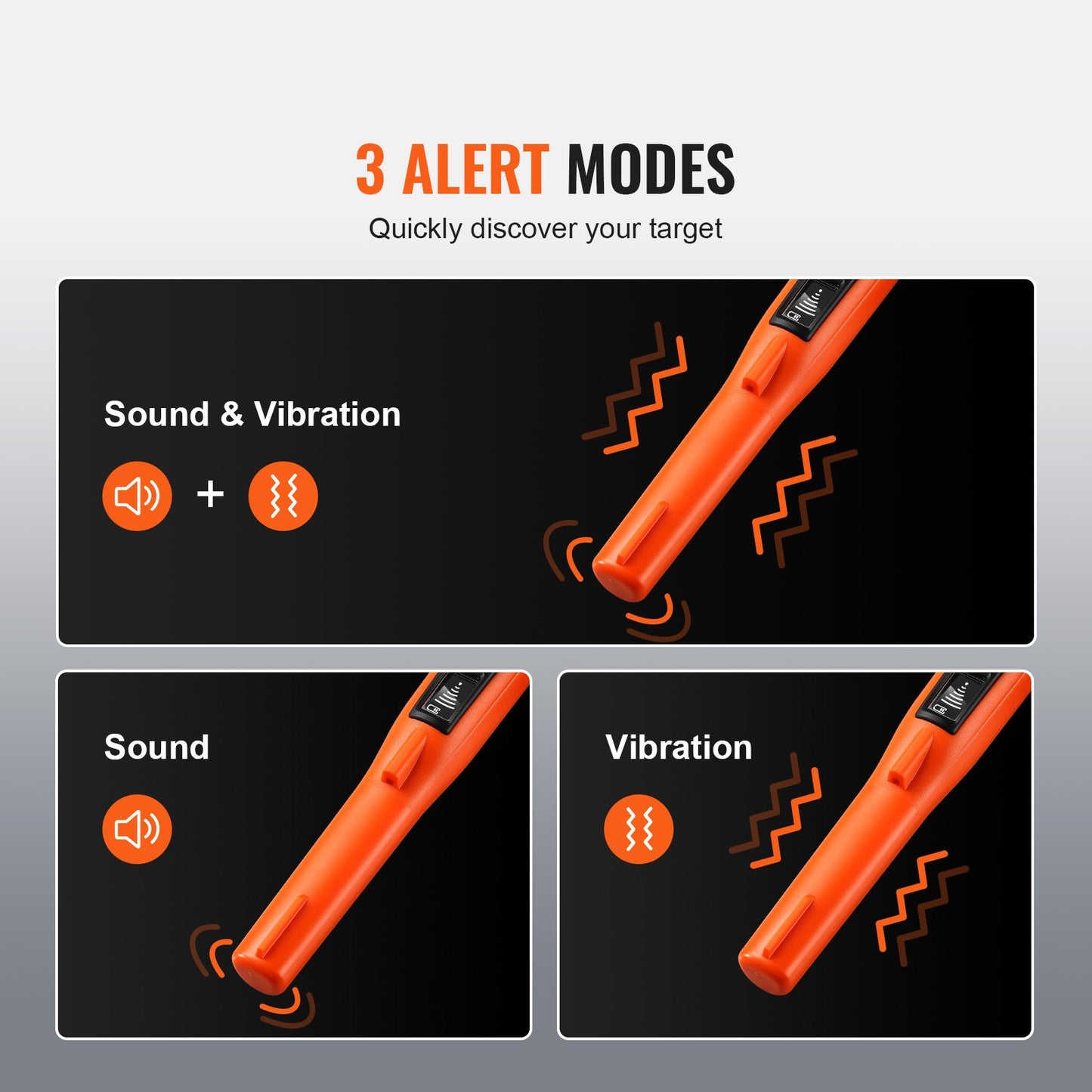 Metal Detector Pinpointer IP68 Waterproof Handheld Detector Wand with LCD - Image 4
