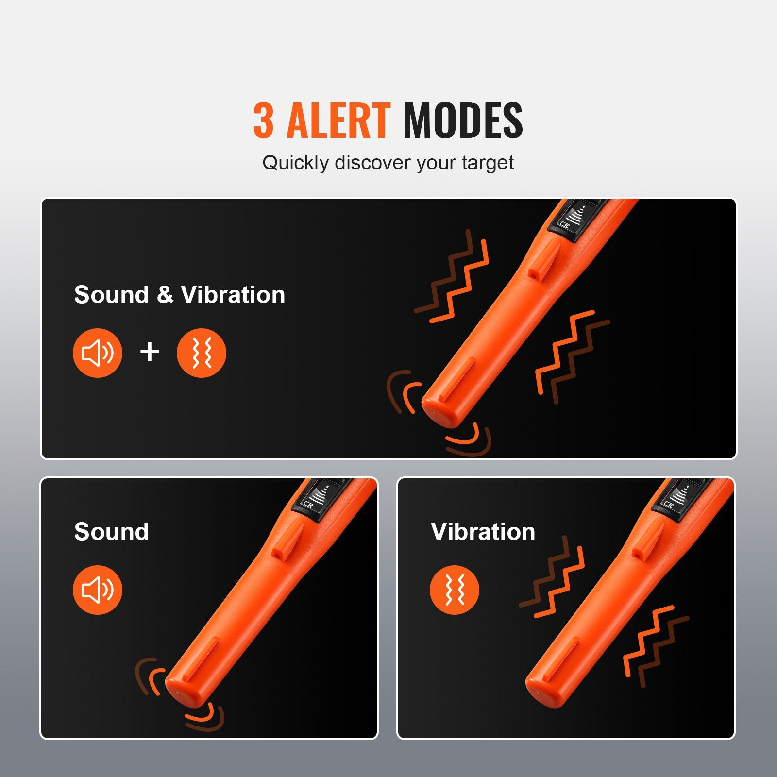Metal Detector Pinpointer IP68 Waterproof Handheld Detector Wand with LCD - Image 4