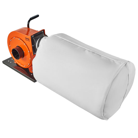 Dust Collector, 1HP 460 CFM Air Flow, Rolling Dust Collector with 80L Large Dust Collection Bag, 2.5 Micron Bag Filtration, Industrial Workshop Mobile Wood Dust Container with Handle and Wheels