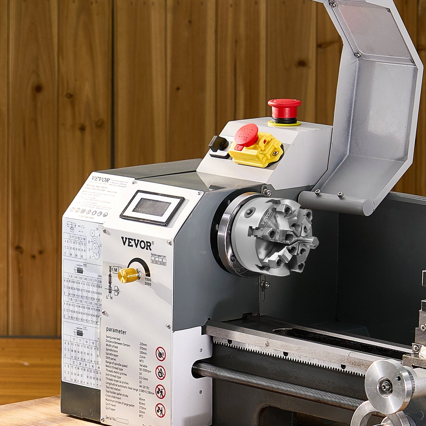 6-Jaw Lathe Chuck, 6 Inch (160 mm), Self-Centering Chuck with D1-4 Cam Lock Backing Plate, 0.12-5.71 in (3-145 mm) Clamping Range with T-wrench Screws, HT300 Material, for Wood Metal Lathe - Image 8