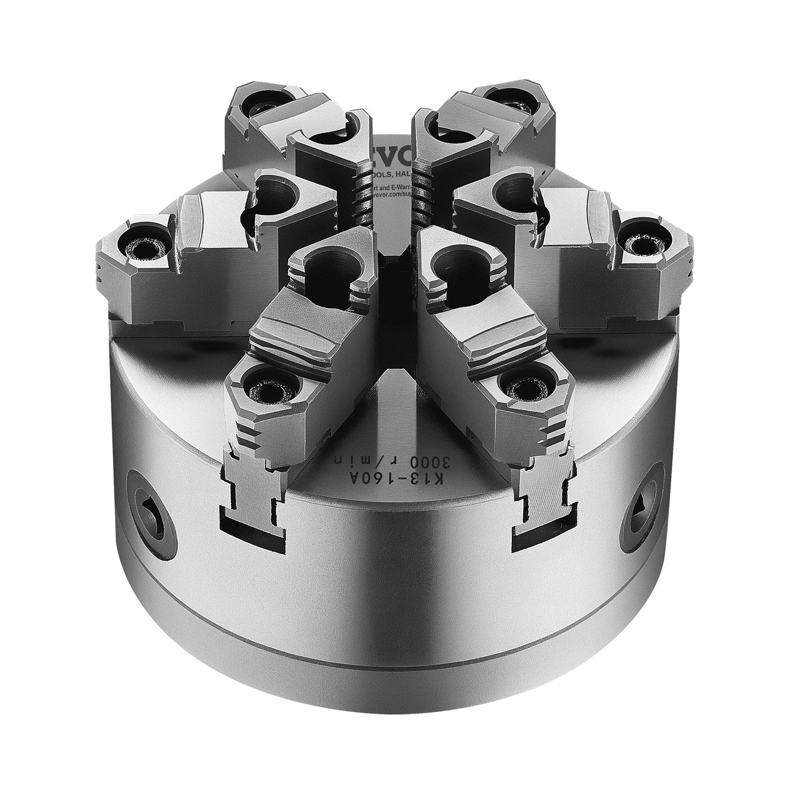 6-Jaw Lathe Chuck, 6 Inch (160 mm), Self-Centering Chuck with D1-4 Cam Lock Backing Plate, 0.12-5.71 in (3-145 mm) Clamping Range with T-wrench Screws, HT300 Material, for Wood Metal Lathe - Image 9