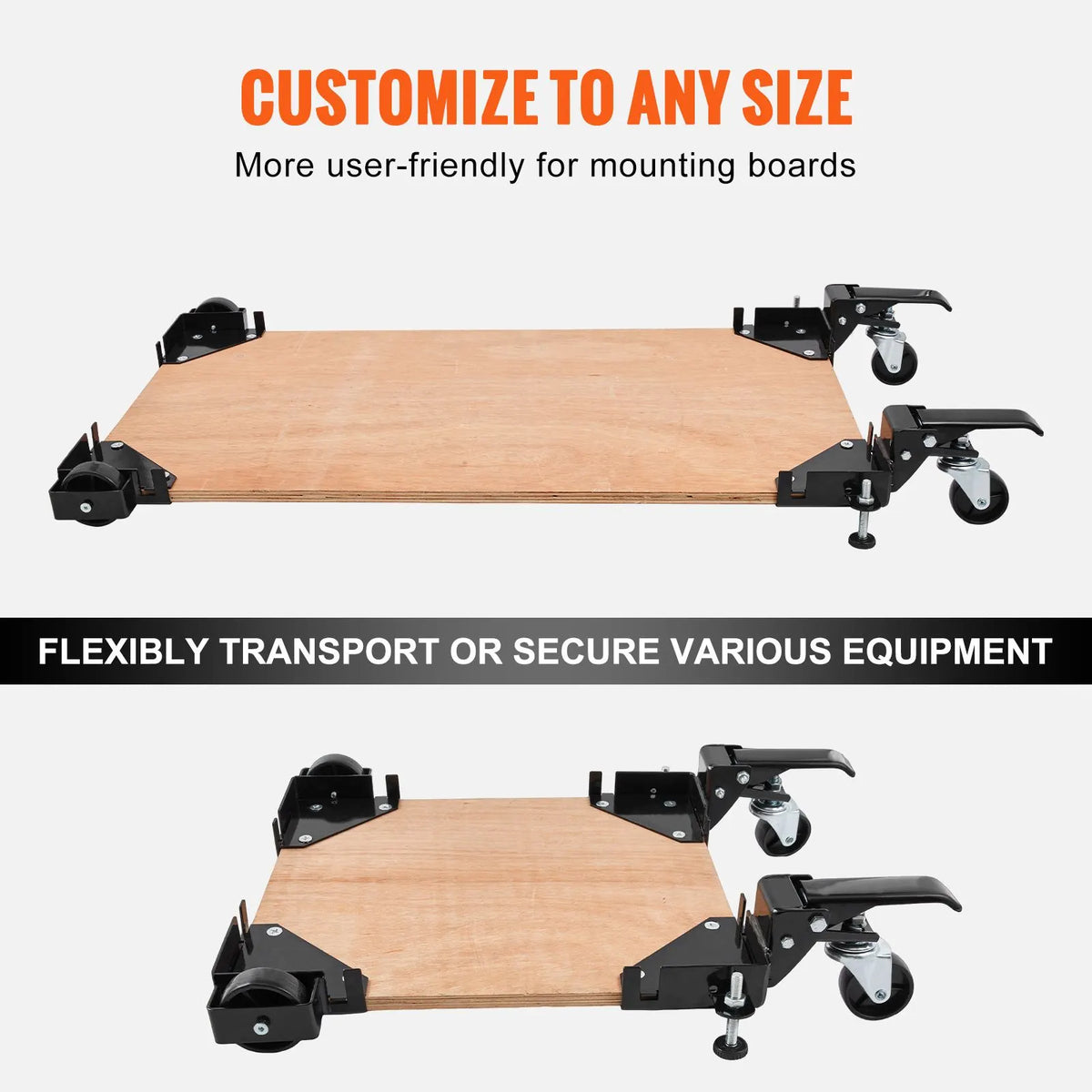 Mobile Base, 181.4 kg Capacity, Adjustable from 241.3 x 241.3 mm to Infinity, Heavy Duty Universal Mobile Base Stand with Swivel Wheels, for Woodworking Equipment, Bandsaw, Power Tools, Machines - Image 4