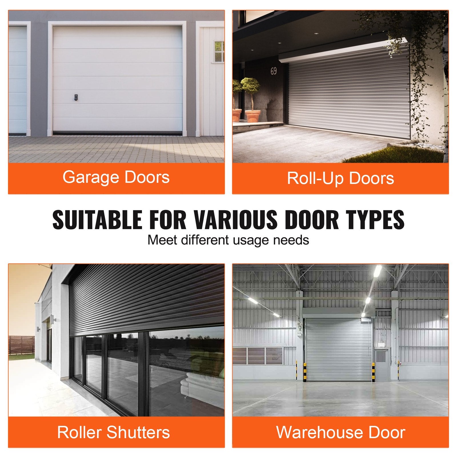 Garage Door Seals Bottom Rubber, U Shape +O Ring Combination Garage Door Bottom Weather Seal, 10ft Weatherproofing Garage Door Seal, 5/16 inch T-ends and 3 3/4 inch Width, for Doors, Black - Image 6