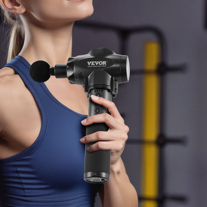 Massage Gun Deep Tissue, Percussion Muscle Massager for Athletes - with 9 Speed Levels & 6 Massage Heads, 24V 2500mAh Batteries, Handheld Electric Massage Gun for Pain Relief, Muscle Relaxation - Image 8