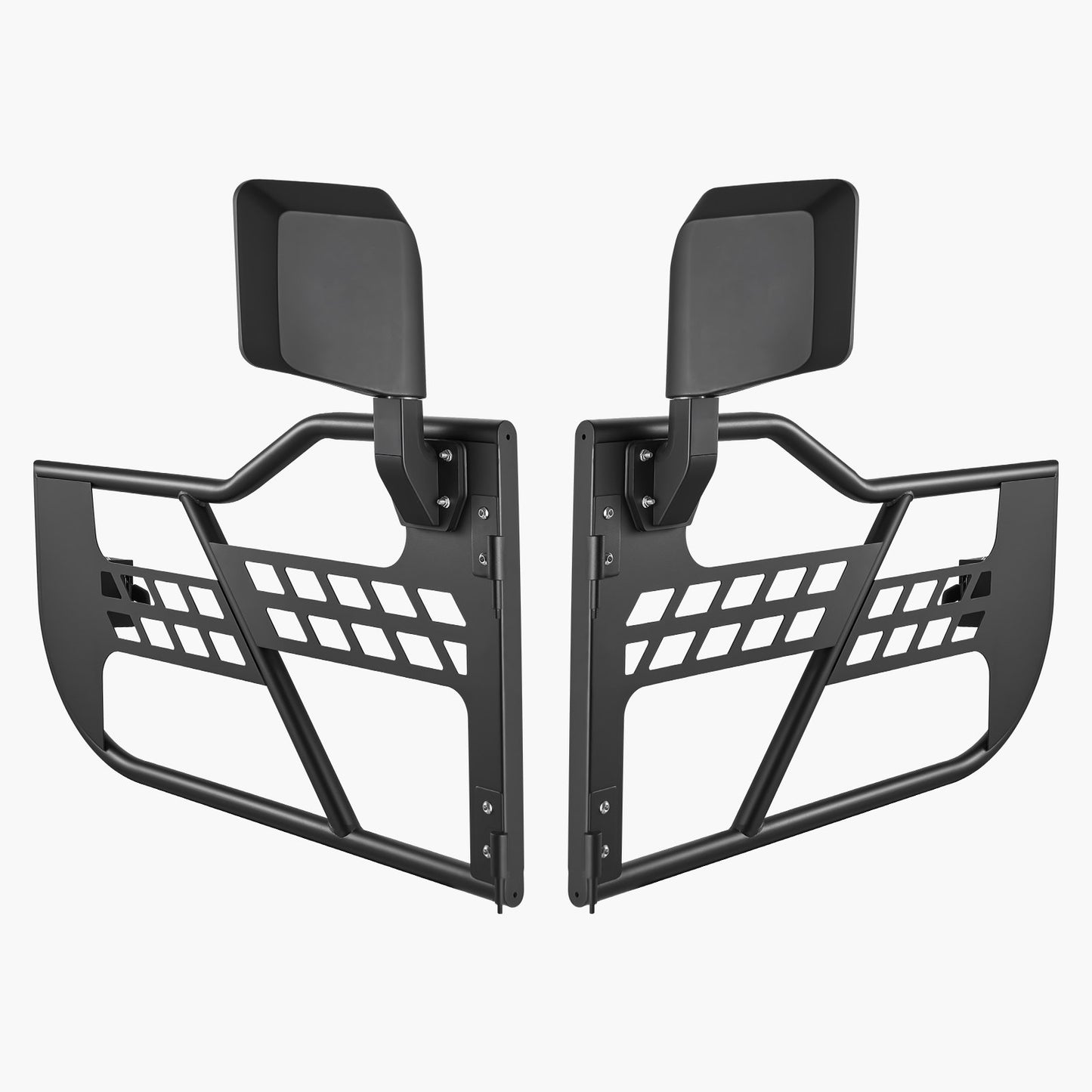 Jeep Tube Doors, 2-Door, Hunting Style Jeep Tubular Door with Heavy-Duty Hinges & OE Latch, Jeep Doors with Rear View Mirrors, Fit for 2018-2024 Jeep Wrangler JL & 2020-2024 Jeep Gladiator JT