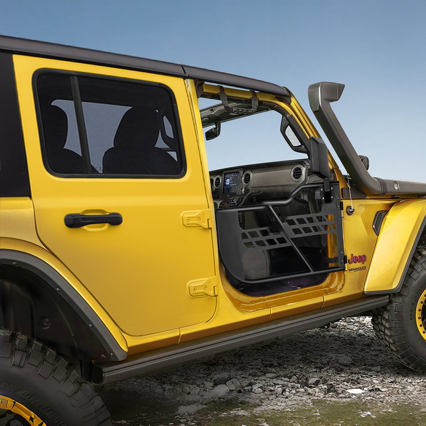 Jeep Tube Doors, 2-Door, Hunting Style Jeep Tubular Door with Heavy-Duty Hinges & OE Latch, Jeep Doors with Rear View Mirrors, Fit for 2018-2024 Jeep Wrangler JL & 2020-2024 Jeep Gladiator JT - Image 8