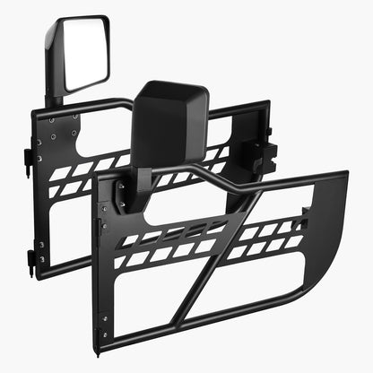 Jeep Tube Doors, 2-Door, Hunting Style Jeep Tubular Door with Heavy-Duty Hinges & OE Latch, Jeep Doors with Rear View Mirrors, Fit for 2018-2024 Jeep Wrangler JL & 2020-2024 Jeep Gladiator JT - Image 9