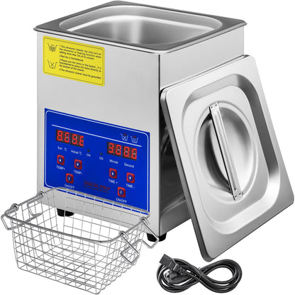 Ultrasonic Cleaner 2L Jewelry Cleaning with Digital Timer Ultrasonic Cleaning Machine for Jewellery Rings Watches Eyeglasses Dentures Coins Metal Parts Commercial and Home Use - Image 8