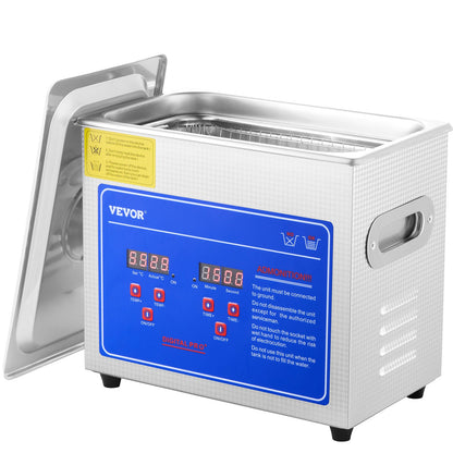 Ultrasonic Cleaner Machine 3L Stainless Steel Ultrasonic Cleaning Machine Digital Heater Timer Jewelry Cleaning for Commercial Personal Home Use (3L)