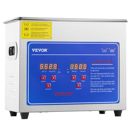Ultrasonic Cleaner Machine 3L Stainless Steel Ultrasonic Cleaning Machine Digital Heater Timer Jewelry Cleaning for Commercial Personal Home Use (3L) - Image 9