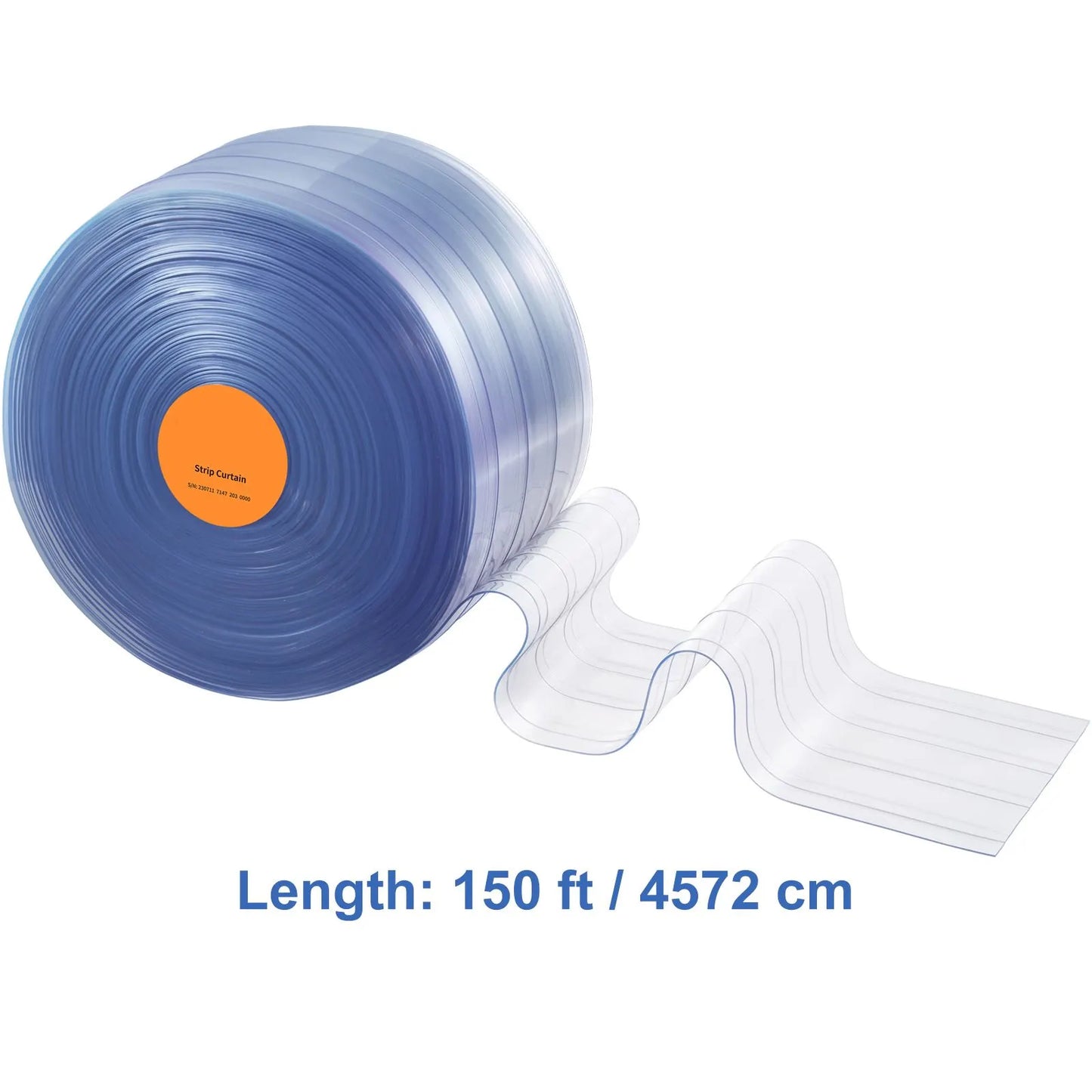Strip Curtain, 4572 cm Length x 20 cm Width x 2 mm Thickness, Clear Ribbed PVC Curtain Strip Door Bulk Roll, Plastic Door Strips for Doorways of Supermarket, Garage, Warehouse, Barn, Pet House - Image 8