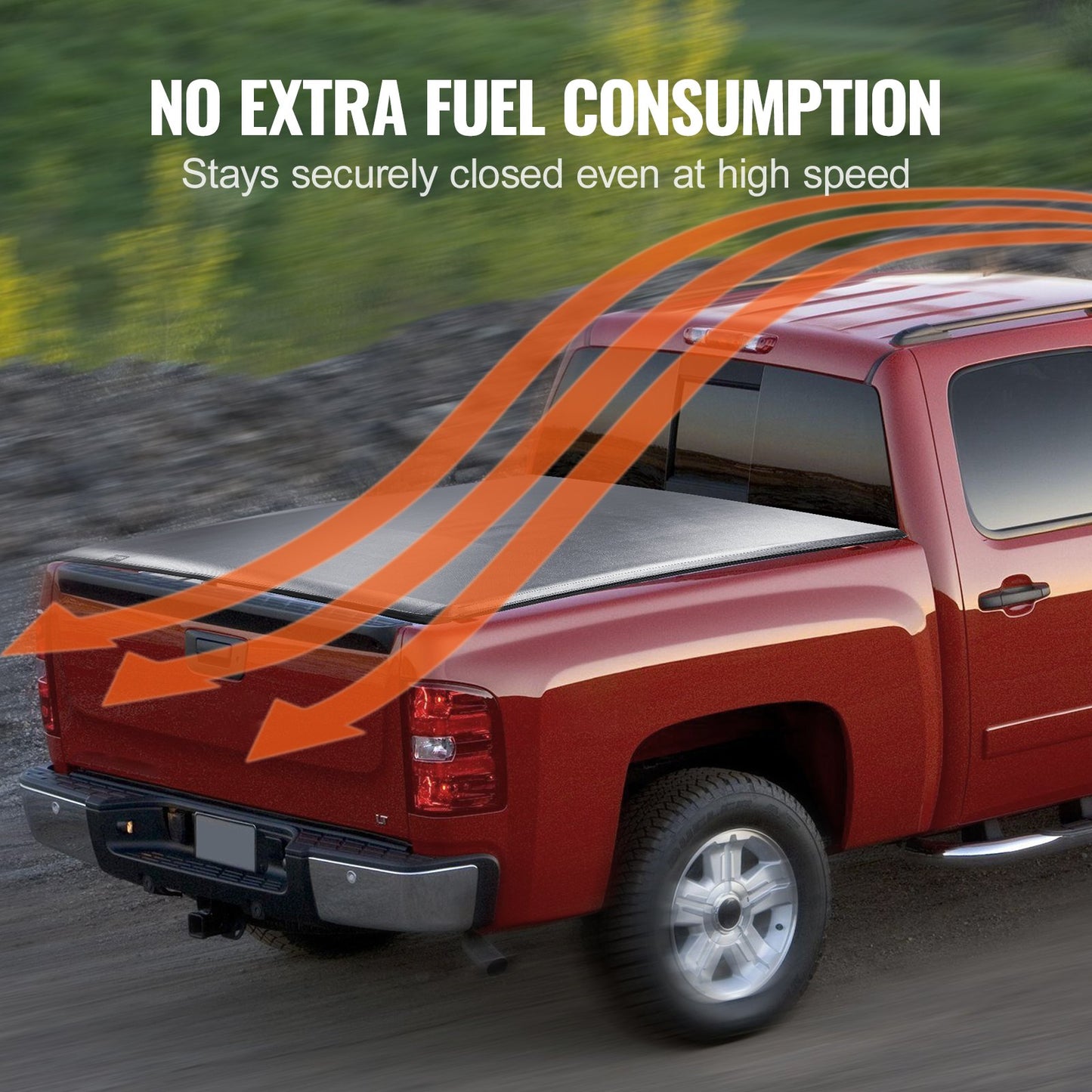 Truck Bed Cover, Roll Up Truck Bed Tonneau Cover, Compatible with 2014-2024 Chevy Silverado / GMC Sierra 1500, for 2m x 1.6m / 2m x 1.6m Bed, Soft PVC material, Roll Up Tonneau Cover - Image 6