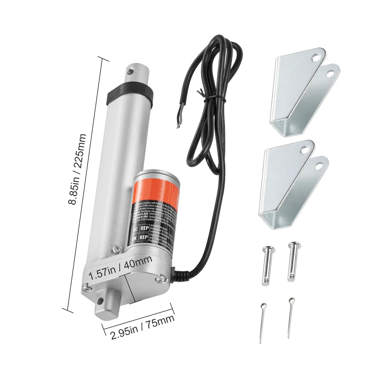 Linear Actuator 12V, 4 Inch High Load 330lbs/1500N Linear Actuator, 0.19"/s Linear Motion Actuator with Mounting Bracket and IP54 Protection - Image 8