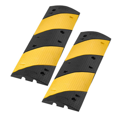 1000MM Rubber Speed Bump, 2 Pack, 2 Channel Heavy Duty Traffic Speed Hump, 9,979 kg/Axle Load Capacity, Cable Protector Ramp with Expansion Screws, for Asphalt Concrete Gravel Driveway and Road - Image 9