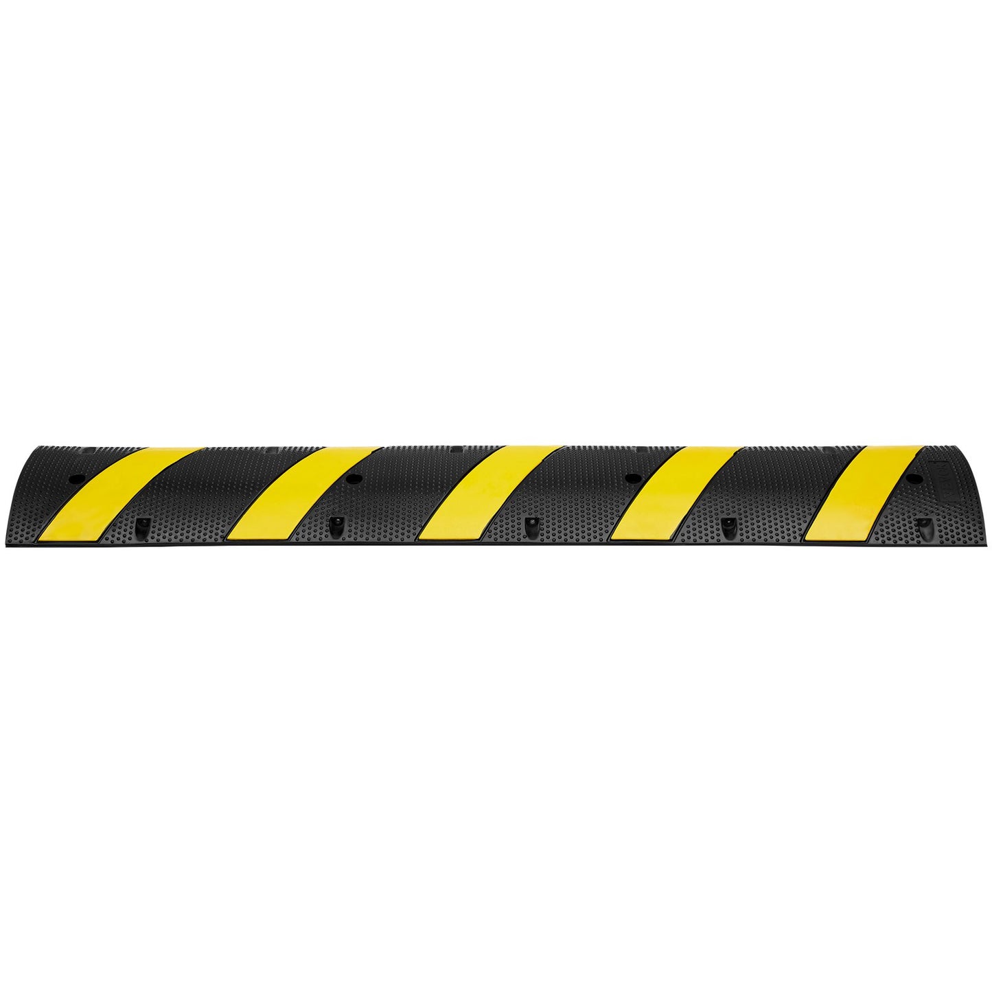 6 ft Rubber Speed Hump, 2 Channel, 10000 kg/axle Load Capacity Heavy Duty Traffic Speed Bump, with High Reflective Yellow Strip 4 Expansion Screws and 1 Drill, for Asphalt Concrete Gravel Roads - Image 9