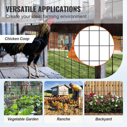 Hardware Cloth, 24'' x 50' Galvanized Wire Mesh Roll, 16 Gauge Chicken Wire Fence Roll, Vinyl Coating Metal Wire Mesh for Chicken Coop Barrier, Rabbit Snake Fences, Poultry Enclosures - Image 4