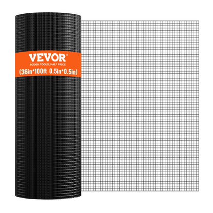 Hardware Cloth, 36'' x 100' Galvanized Wire Mesh Roll, 19 Gauge Chicken Wire Fence Roll, Vinyl Coating Metal Wire Mesh for Chicken Coop Barrier, Rabbit Snake Fences, Poultry Enclosures
