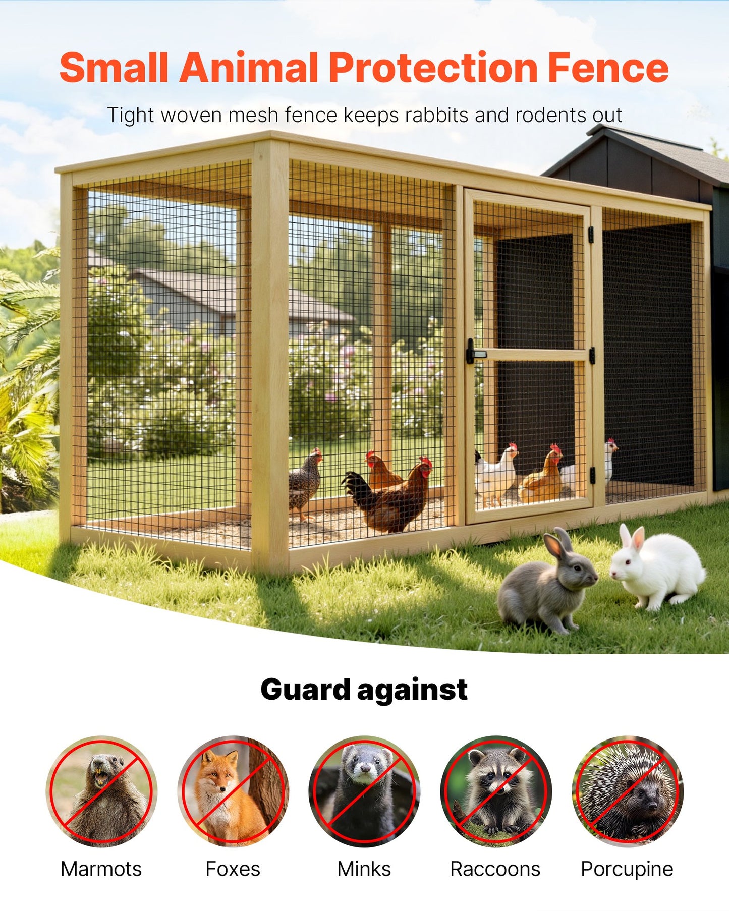 Hardware Cloth 91cm x 7.62m, 2 x 3 in Mesh 16 Gauge Galvanized Wire Mesh Roll, Weather-Resistant Vinyl Coated Chicken Wire Fencing, Heavy Duty Welded Garden Plant Fencing for Rabbit Cage Snake - Image 2